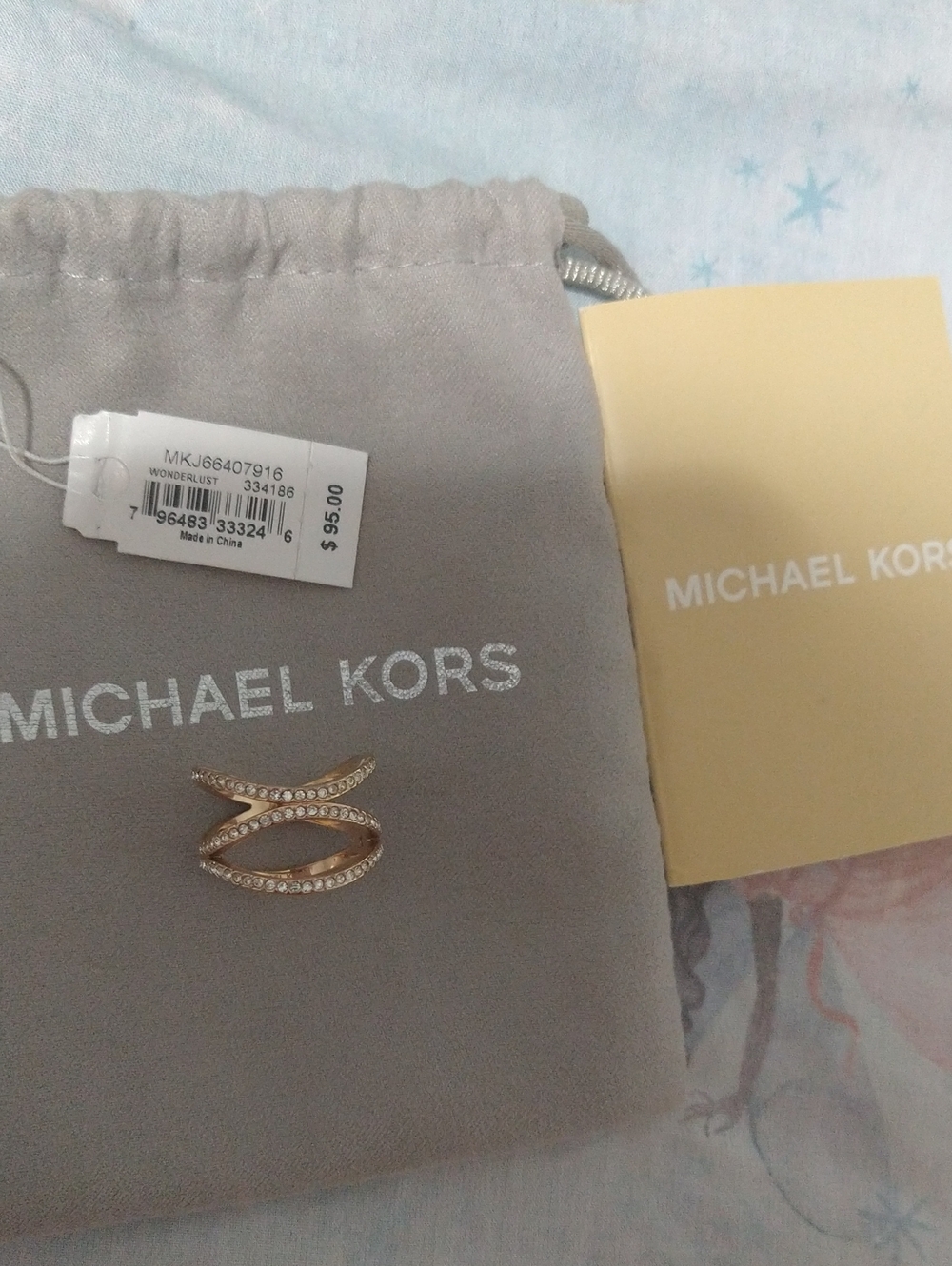 Michael Kors Rose Gold Pave Ring Size 6
